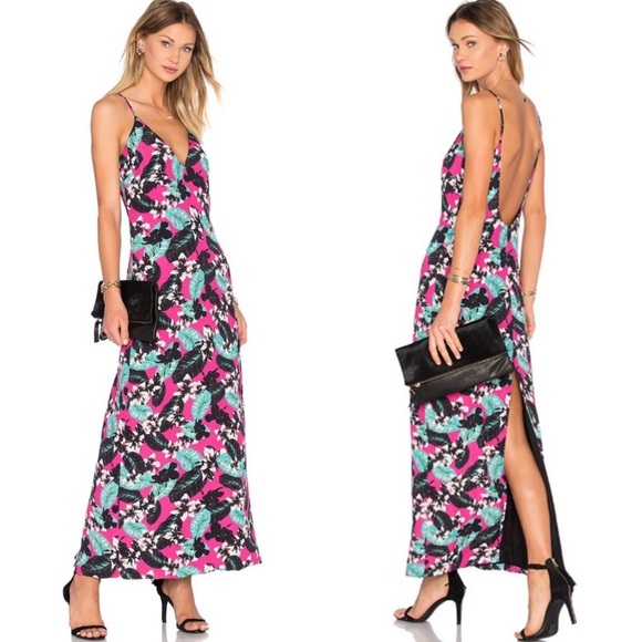 NBD REVOLVE  XNaven Tropical Plunge Maxi Dress womens- XS - Picture 1 of 6